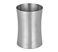 Bicchiere Portaspazzolini In Acciaio Inox Satinato - Porta Spazzolino Da Appoggio Cilindrico E Moderno - Linea Lunar