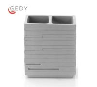 Bicchiere portaspazzolini Quadrotto Grigio Gedy