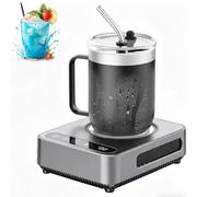 Bicchiere Portatile a Raffreddamento Rapido | Tazza Elettrica Raffreddante Regolabile 3 Marce, Regolazione Temperatura, Timer 18H, Riscaldamento 50°/70°, 36W(gray)
