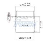 Bicchiere punteria valvole Lato scarico PI 03-119 FRECCIA