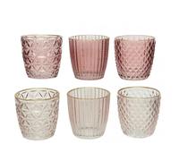 Bicchiere Rosso Porta Tea Light h 8 cm. Pezzo Singolo