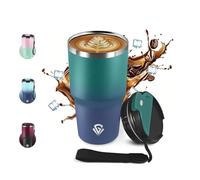 Bicchiere Termico 600ml 20oz, Borraccia Termica in Acciaio Inox, Tazza Termica con Doble Pared Reutilizable, sin BPA, Tazza da Viaggio per Caffe, Termos Caffè para Viajes, Oficina, Deporte, Escuela