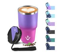 Bicchiere Termico 600ml 20oz, Tazza Termica con Doble Pared Reutilizable, Borraccia Termica in Acciaio Inox, sin BPA, Tazza da Viaggio per Caffe, Termos Caffè para Viajes, Oficina, Deporte, Escuela