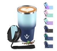 Bicchiere Termico 600ml 20oz, Tazza Termica con Doble Pared Reutilizable, Borraccia Termica in Acciaio Inox, sin BPA, Tazza da Viaggio per Caffe, Termos Caffè para Viajes, Oficina, Deporte, Escuela
