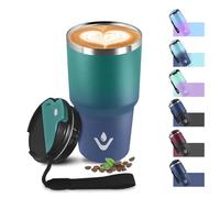 Bicchiere Termico 600ml 20oz, Tazza Termica con Doble Pared Reutilizable, Borraccia Termica in Acciaio Inox, sin BPA, Tazza da Viaggio per Caffe, Termos Caffè para Viajes, Oficina, Deporte, Escuela