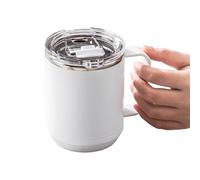 Bicchiere Termico Acciaio Inossidabile | Tumbler Termico Isolato Sotto Vuoto In Acciaio | Bicchiere 460ml Ad Induzione Con Manico Per The Caffe Caldo Freddo - Viaggio Ufficio Scuole Sport Campeggio Ca