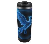Bicchiere termico Blue Phoenix - Bottiglia d'acqua da viaggio termica in acciaio inossidabile da 13 once