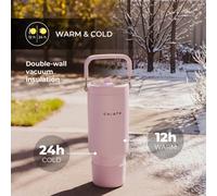 Bicchiere termico con coperchio e cannuccia a scatto CHiATO Home freshSIP Soft Lavender, 946 ml - Lavanda