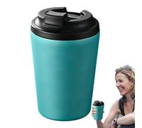Bicchiere termico - da viaggio a prova di perdite da 380 ml con coperchio, boccetta per vuoto a doppia parete in acciaio inossidabile, design adorabile di lunga durata | Bicchieri portatili per