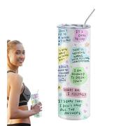 Bicchiere Termico da Viaggio, Borraccia Con Citazioni Motivazionali 887 Ml, Tumbler Isolato per Campeggio Guida Scuola Caffè Succo Tè Palestra Bevande, Per Bevande Calde E Fredde Come Caffè Tè Succhi