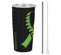 Bicchiere termico in acciaio inossidabile da 20 once per la consapevolezza della scoliosi, tazza da viaggio per auto a doppia parete con coperchio a cannuccia per uomini e donne, regali di caffè