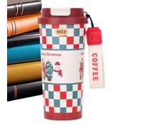 Bicchiere termico natalizio per caffè - Contenitore per bevande in acciaio , bicchieri isolati con coperchi,per studenti viaggiatori appassionati di outdoor escursionismo pic-nic viaggio spiaggia