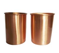 Bicchiere tumbler 100% rame 300 ml Ayurveda Health Yoga, confezione da 2