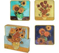 Bicchiere - Vincent Van Gogh: Cinereplicas - Les Tournesols (set 4 Sottobicch...