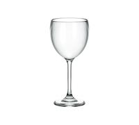 Bicchieri Vino 8.5xh19 cm 300cc 12 pezzi Happy Hour in pura plastica vergine ad alta resistenza trasparente