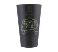 Bicchiere XBOX Tazza in Vetro Opaco Nero & Verde, Design Controller, 400ml
