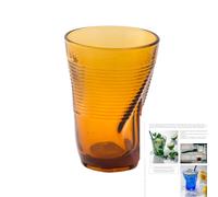 Bicchieri accartocciato COCKTAIL 6 pezzi diametro 8xh12 cm - 34 CL in vetro soffiato adatto alla lavastoviglie colore AMBRA ambra