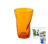 Bicchieri accartocciato COCKTAIL 6 pezzi diametro 8xh12 cm - 34 CL in vetro soffiato adatto alla lavastoviglie colore arancio arancio