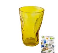Bicchieri accartocciato COCKTAIL 6 pezzi diametro 8xh12 cm - 34 CL in vetro soffiato adatto alla lavastoviglie colore giallo giallo