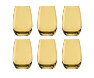 Bicchieri acqua, Bicchieri da cocktail colorati - Elements, set da 6, ambra, 335 ml