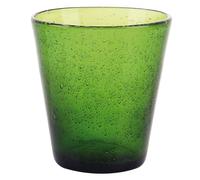 Villa d'Este Home Tivoli Set 6 Bicchiere acqua verde scuro 330 ml, in pasta di vetro soffiato, Cancun Satin