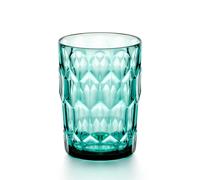 BICCHIERI ALTO VANITY 3 in Cristallo Acrilico Bio-based 6 pezzi diametro Ø 8,5xh 11,8 cm- 480 cc BPA FREE bibite, cocktail e frullati colore Acquamarina celeste