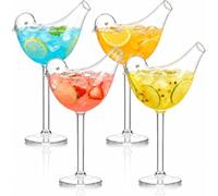 Bicchieri Bird Bam, Calici Martini a Forma di Uccello, 150ml/5oz, Crystal Trasparente Unico per Cocktail, Vino, Champagne, Ideale per Feste, Bar, Matrimonio, Decorazione Casa