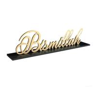 Bicchieri Bismillah Oro per Tavolo Ramadan Bicchieri Bismillah | Design elegante Bismillah oro, base marrone , per ideale per tavola cena, dimensione 9x25cm