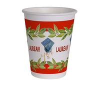 Bicchieri carta compostabili Laurea (250ml), 8 pezzi