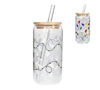 Bicchieri che cambiano colore, bottiglia natalizia in riutilizzabile, per cioccolata calda, con coperchio e cannuccia, design reattivo alla temperatura, divertenti tazze per succhi di latte