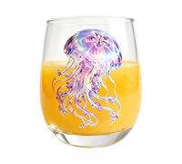 Bicchieri da acqua 3D con animali, fiori, trasparenti, estetici, | Tazza da caffè ghiacciato da 320 ml, per tè, vino, cocktail, birra, champagne liquido, ufficio, bar, cucina