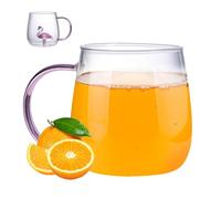 Bicchieri da bere carini - Tazze di animali 3D in vetro borosilicato trasparente da 380 ml, resistenti al calore, per caffè, tazza di cartone animato per bevande fredde e calde