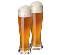 Bicchieri da birra di grano di alta qualità, in plastica, infrangibili, riutilizzabili, lavabili in lavastoviglie, per campeggio, bar e discoteche, senza BPA, effetto vetro (2, birra di grano)