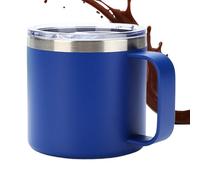 Bicchieri da caffè a doppia parete - Borosilicato resistente al calore manico in acciaio inox | Tazza termica riutilizzabile | Tazze da caffè portatili da 350 ml, tazza alla moda per viaggi, vita