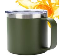 Bicchieri da caffè a doppia parete - Borosilicato resistente al calore manico in acciaio inox | Tazza termica riutilizzabile | Tazze da caffè portatili da 350 ml, tazza alla moda per viaggi, vita