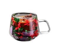Bicchieri da caffè a doppia parete - tazze da caffè in a doppia parete, isolate resistenti al calore, tazze in borosilicato resistente al calore, tazze pieganti, alte temperature