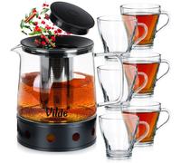 Bicchieri da caffè e tè con caraffa e infusore da 250 ml / 1,5 l, 7 pezzi.