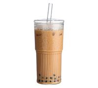 Bicchieri da caffè freddo, combinazione di tazze e ciotole, bicchiere isolato per mamma, tazza con coperchi e cannucce, tazze lisce a bocca larga, barattoli da muratore per tè, farina d'avena e succo