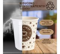 BICCHIERI DA CAFFE' IN CARTA MONOUSO PER ASPORTO CAFFE' ESPRESSO, MACCHIATO BAR