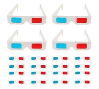 Bicchieri da cartone 3D da 100 pezzi Video per occhiali anaglifali universali