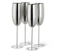 Bicchieri da champagne in acciaio inossidabile Bicchieri da champagne e prosecco - Argento