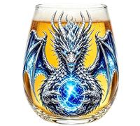 Bicchieri da cocktail 3D Dragon Design Stemless vino whisky tazze | Bicchieri da acqua per bar, feste, cene, casa, ristorante, club, banchetti