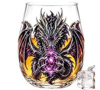 Bicchieri da cocktail 3D Dragon Design Stemless Whisky Bicchieri | Bicchieri da acqua per bar, feste, cene, casa, ristorante, club, banchetti