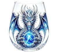 Bicchieri da cocktail 3D Dragon Design Stemless Whisky Wine Cups | Bicchieri da vino in vetro per celebrazioni, banchetti, club, ristoranti, cene a casa, feste, bar