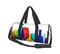 Bicchieri da cocktail e bottiglie di vino Borse da viaggio di grande capacità e borse sportive Manici ad anello nella parte superiore Borse per il fine settimana e borse rotonde possono essere