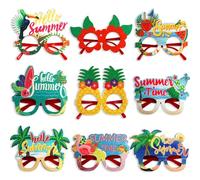 Bicchieri da festa tropicale, 9 occhiali da sole hawaiani, per feste in spiaggia, per feste a tema, occhiali da sole hawaiani, occhiali da sole estivi, per feste hawaiane