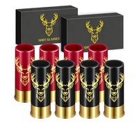 Bicchieri da liquore con testa di cervo, confezione grande con confezione regalo, 8 pezzi, 45 ml, per uomini e donne, matrimonio, festa del papà, regali per cacciatori, 12 GA, caccia ai cervi, in