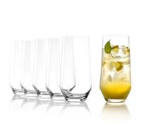 Stölzle Lausitz Bicchieri Longdrink Quatrophil Set di 6, 390 ml - Eleganti Bicchieri alti e Tumbler per Cocktail, Acqua e Succhi - Bicchieri in Cristallo - Lavabili in Lavastoviglie e Antiurto