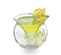 Bicchieri da Martini Senza Stelo con Refrigeratore, Set di Server per Caviale in Vetro con Ciotola per Server, Gelato, Bicchieri da Vino Senza Stelo, Martini Universale, Refrigeratore per(2 * 150 ml)
