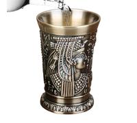 Bicchieri Da Shot Da Viaggio - Boccali Vintage Da 30 Ml, Tazze Egiziane In Lega Di Zinco, Design Da Whisky Antico Con Tema | Set Da Bere Unico Per Halloween, Vacanze, Casa E Feste Del Fine Sett